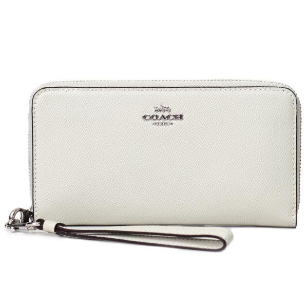 コーチ長財布クロスグレイン COACH】コーチ クロスグレインレザー ロゴ スリム ウォレット 二つ折り