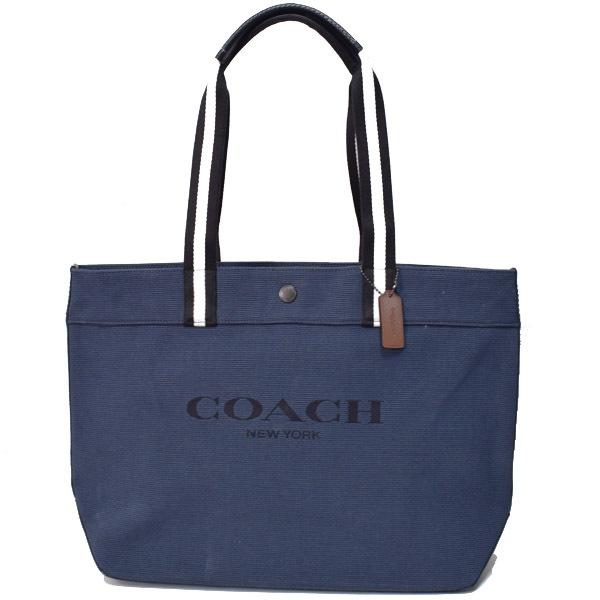 COACH ネイビー ロゴトートバッグ