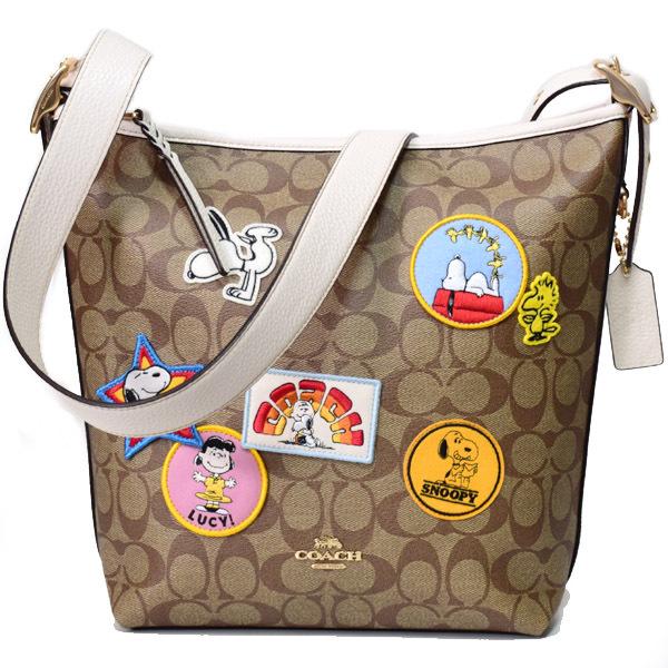 コーチ バッグ Coach コーティングキャンバス ぺブルレザー シグネチャー ピーナッツ コラボ スヌーピー ショルダーバッグ カーキ チャークマルチ C4112 C4112 ブランド専門店 パイクストリート 通販 Yahoo ショッピング