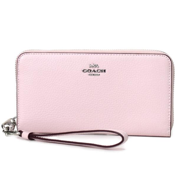 COACH（コーチ） 長財布 ぺブルレザー ロゴ リストレット ロング 