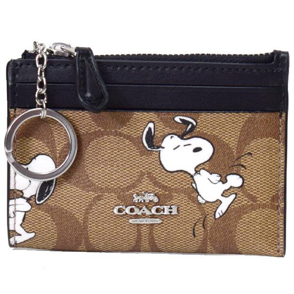 COACH コーチ 小銭入れ コーティングキャンバス スムースレザー