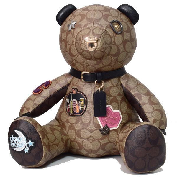 COACH（コーチ） ぬいぐるみ コーティングキャンバス ぺブルレザー