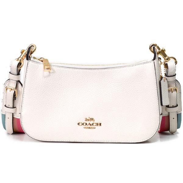 COACH コーチ バッグ ぺブルレザー ロゴ ジェス バゲット クロス