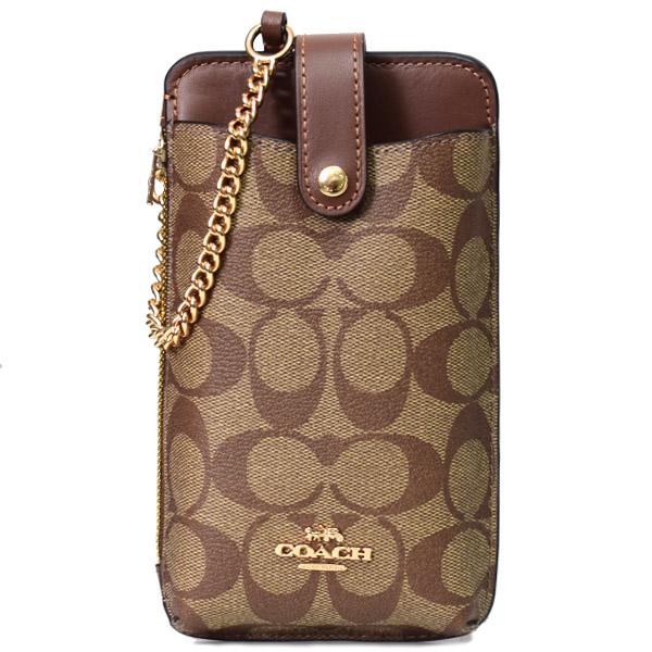 Coach モノグラム スマホショルダーバッグ COACH コーチ スマホバッグ スマートフォンバッグ スマホ