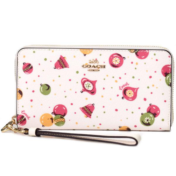 コーチ 長財布 COACH コーティングキャンバス スムースレザー オーナメント プリント リストレット ロング ジップ アラウンド 長財布 チャークマルチ C7410 :C7410:ブランド専門店 パイクストリート 通販 COACH オーナメント プリント ジップアラウンド 長財布