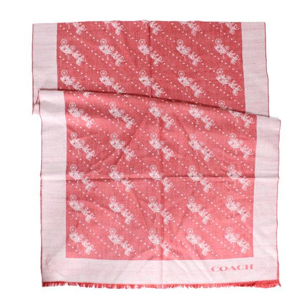 コーチ ストール COACH ウール シグネチャー ホース キャリッジ ショール ストール レッドサンド C8367 COACH（コーチ） ストール ウール シグネチャー ホース キャリッジ