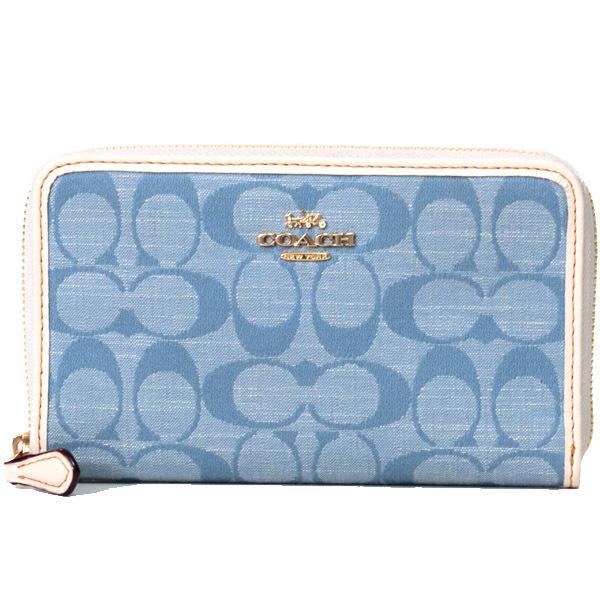 コーチ 財布 二つ折り COACH COACH（コーチ） 財布 シャンブレー レザー シグネチャー ミディアム