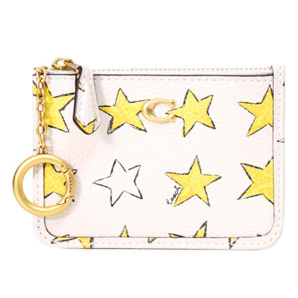 ★ 店頭完売！限定品 新品 COACH ケース スター 星柄 小銭入れ財布 コーチ COACH コインケース 13678 STAR RIGHT PRINT MINI SKINNY ID