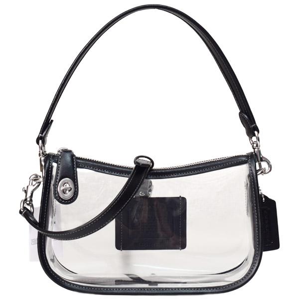 COACH コーチ ショルダーバッグ 2way PVC ターンロック 斜め掛け COACH コーチ バッグ PVC レザー スケルトン シースルー クリア