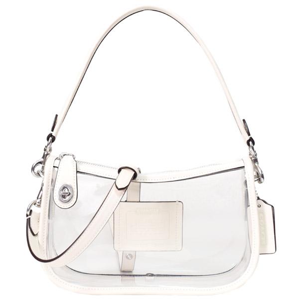 コーチ COACH 白 ハンドバッグ 肩掛け レザー ターンロック 10615 コーチ COACH 白 ハンドバッグ 肩掛け レザー ターンロック 10615