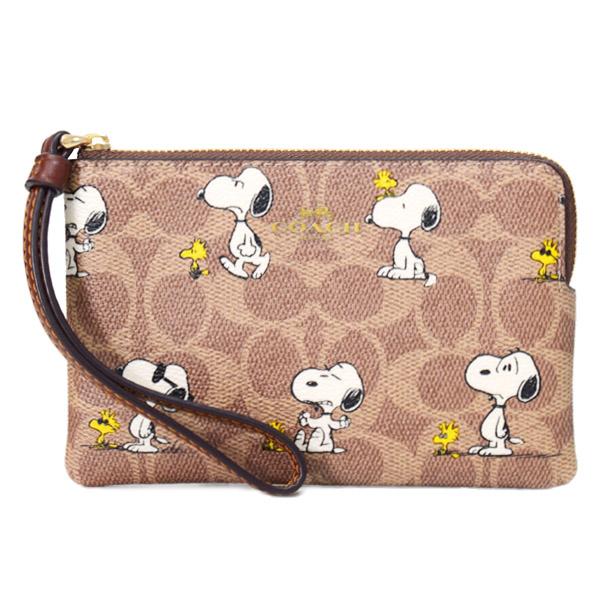 COACH（コーチ） マルチポーチ スヌーピー レザー シグネチャー