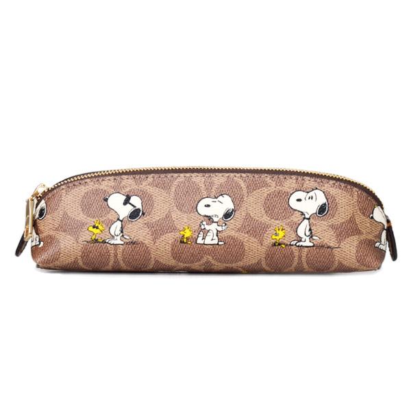 【新品】COACH×PEANUTS★ペンシルケース★シグネチャースヌーピー COACH コーチ ペンケース スヌーピー ピーナッツ コラボ ウッド