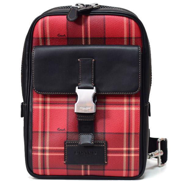 COACH（コーチ） バッグ メンズ レザー タータンチェック トラック 