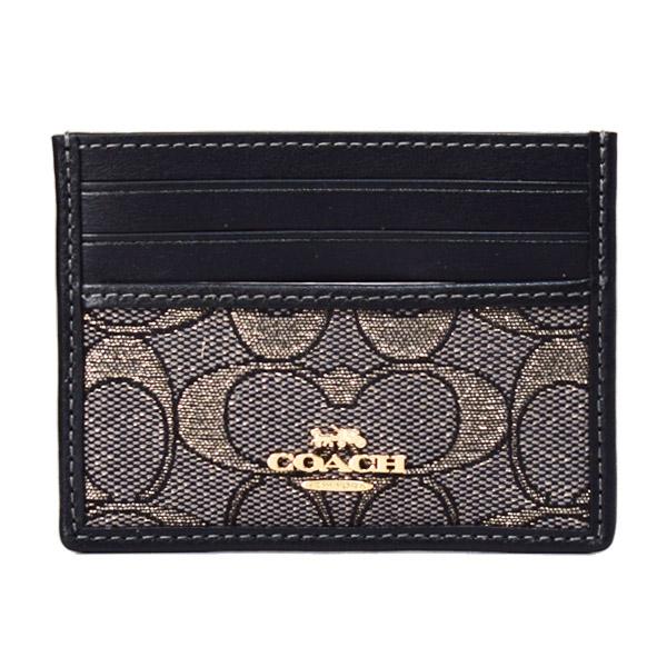 COACH（コーチ） カードケース ジャガード レザー シグネチャー