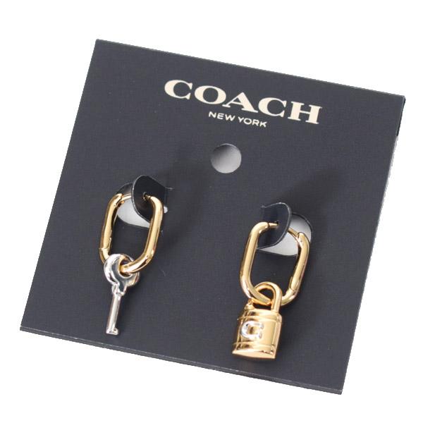 COACH コーチ ピアス プレーテッドブラス ロゴ パッド ロック COACH コーチ ピアス プレーテッドブラス ロゴ パッド ロック