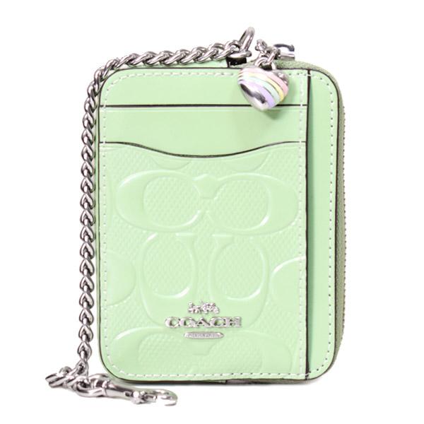 COACH（コーチ） コインケース パテントレザー シグネチャー 型押し 