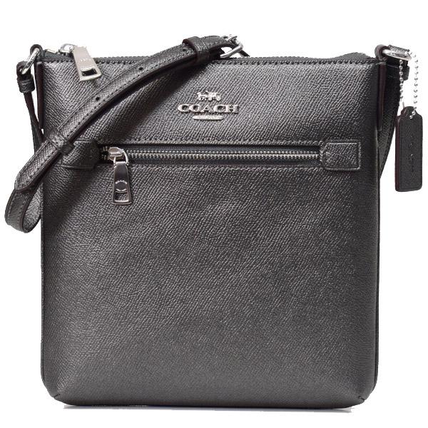 コーチ バッグ COACH レザー ミニ ローワン ファイル バッグ クロスボディ 斜めがけ ショルダーバッグ メタリックガンメタル CE702 COACH（コーチ） バッグ レザー ミニ ローワン ファイル バッグ クロス