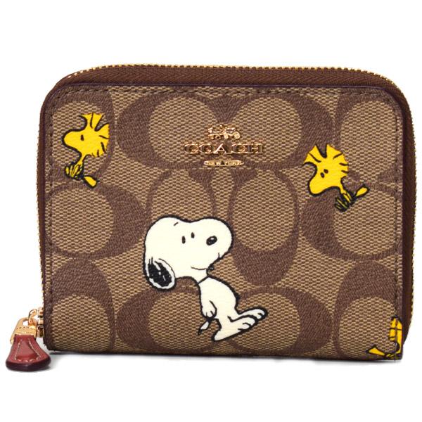 COACH 二つ折り財布 スヌーピー シグネチャー柄 COACH（コーチ） 財布 スヌーピー シグネチャー ピーナッツ コラボ