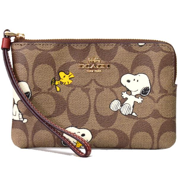 COACH コーチ マルチポーチ スヌーピー シグネチャー ピーナッツ