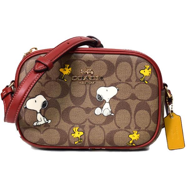 COACH コーチ バッグ スヌーピー コーティングキャンバス レザー 