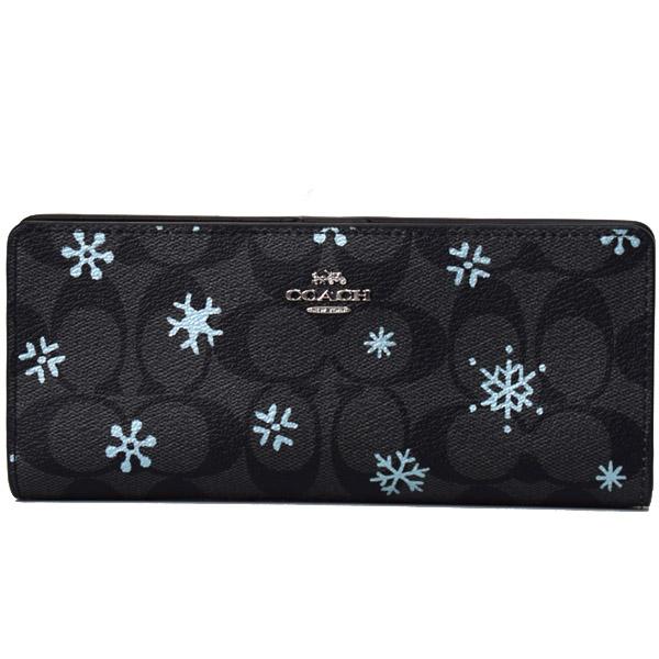 美品☆コーチ お財布 スノーフレーク柄 COACH コーチ 長財布