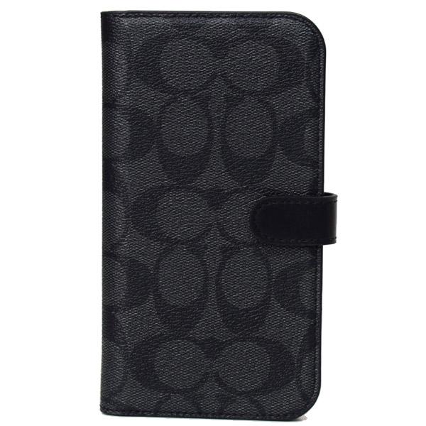 新品】コーチ iPhone 14 PRO ケース シグネチャー グラファイト