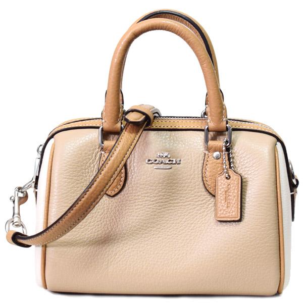 コーチ バッグ COACH レザー ミニ ローワン カラーブロック サッチェル 