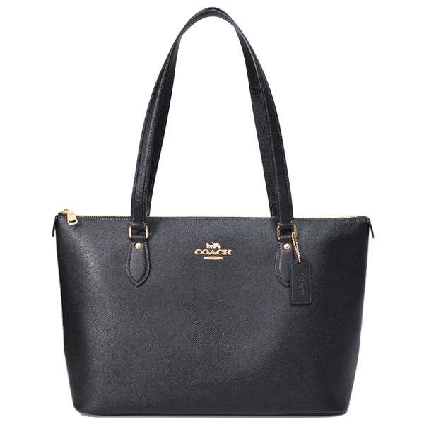 COACH ビジネスバッグ トートバッグ　黒 クロスグレインレザー COACH コーチ バッグ クロスグレインレザー ロゴ ギャラリー