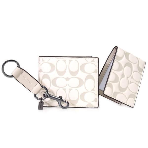 COACH（コーチ） メンズ 財布 レザー シグネチャー 型押し ギフト BOX