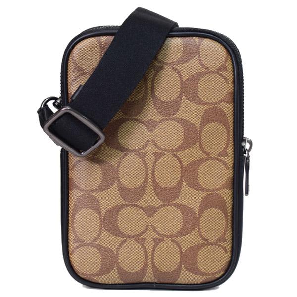 COACH（コーチ） スマホショルダー コーティングキャンバス レザー