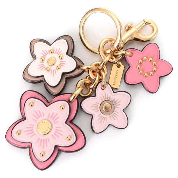COACH コーチ キーホルダー スムースレザー ワイルドフラワー 花 COACH コーチ キーホルダー スムースレザー ワイルドフラワー 花