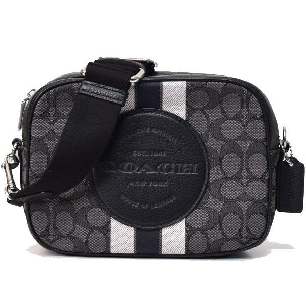 COACH コーチ バッグ ジャガード ぺブルレザー シグネチャー カメラ