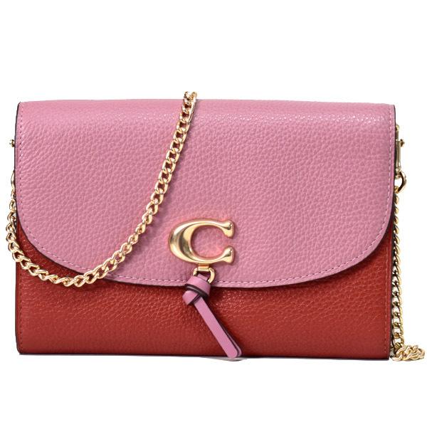コーチ バッグ COACH ブルレザー レミ カラーブロック チェーン クロスボディ 斜め掛け 2WAY クラッチ ショルダーバッグ ローズマルチ coach2625 COACH（コーチ） バッグ COACHぺブルレザー レミ カラーブロック
