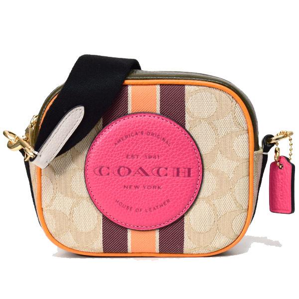 COACH（コーチ） バッグ ジャガード ぺブルレザー シグネチャー カメラ