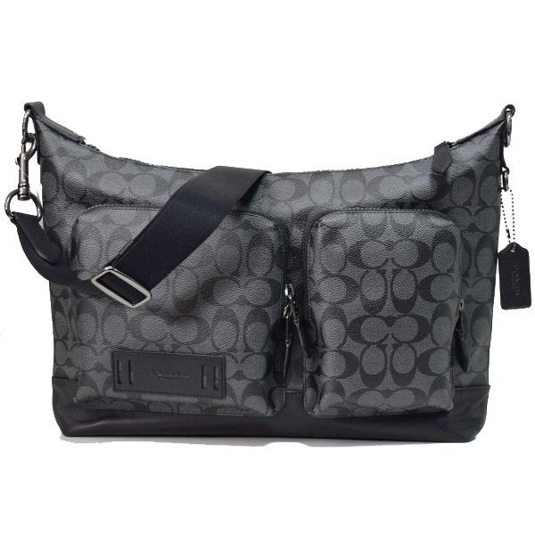 コーチ メンズバッグ Coach メンズ コーティングキャンバス スムースカーフレザー シグネチャー 斜め掛け ショルダーバッグ チャコール ブラック Coach2942 Coach2942 ブランド専門店 パイクストリート 通販 Yahoo ショッピング
