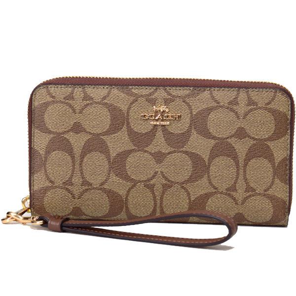 COACH コーチ 長財布 コーティングキャンバス スムースレザー COACH コーチ 長財布 コーティングキャンバス スムースレザー