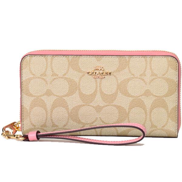 COACH（コーチ） 長財布 コーティングキャンバス スムースレザー