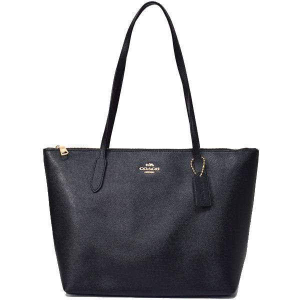 COACH コーチ バッグ クロスグレインレザー ロゴ ジップ トップ