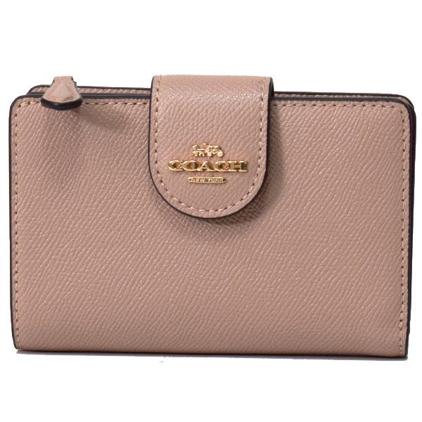 COACH　コーチ　C6390　二つ折り財布　クロスグレイン　ミディアム COACH アウトレット コーチ C6390 IMBLK クロスグレイン
