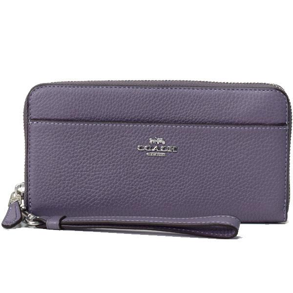コーチ 長財布 Coach ペブルレザー ロゴ リストレット アコーディオン ジップ アラウンド 長財布 ヴィンテージパープル Coach6643 Coach6643b ブランド専門店 パイクストリート 通販 Yahoo ショッピング