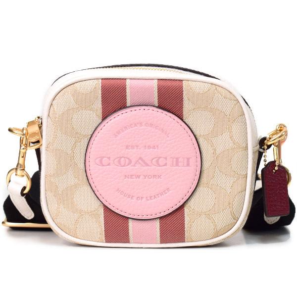 COACH ジャガード ショルダーバッグ COACH】コーチ ジャガード レザー シグネチャー ジェイミー ミニ