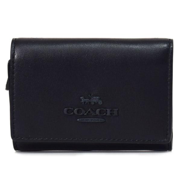 専用！COACH コーチ マイクロウォレット 三つ折り財布 ブラック CP260 COACH（コーチ） 財布 スムースレザー スモール ロゴ マイクロ ミニ
