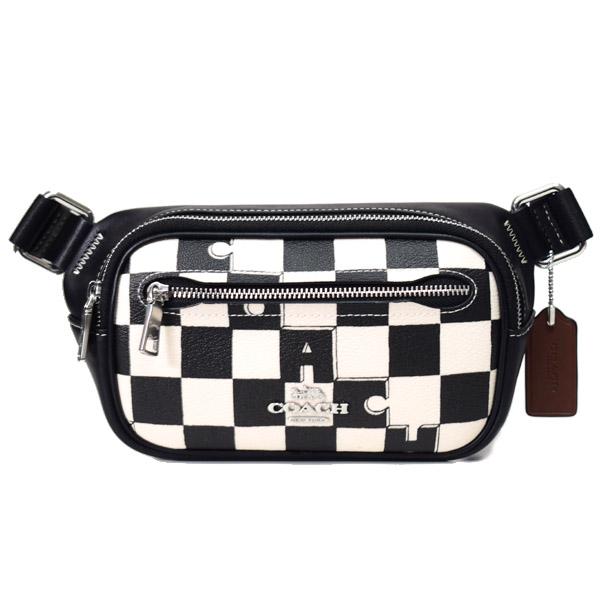 コーチ バッグ COACH PVC レザー チェッカーボード プリント エリアス 