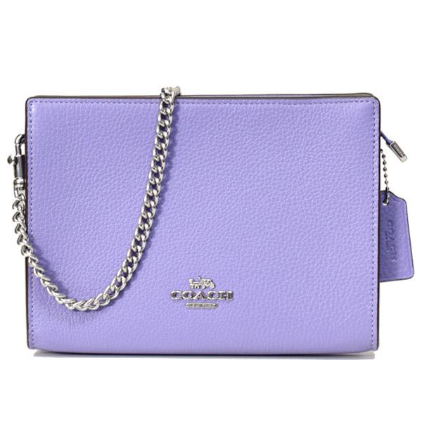 COACH（コーチ） バッグ ぺブルレザー スリム ロゴ チェーン クロス