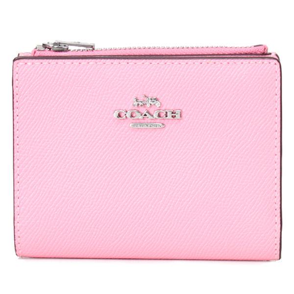 COACH コーチ 財布 クロスグレインレザー スナップ スリム バイ