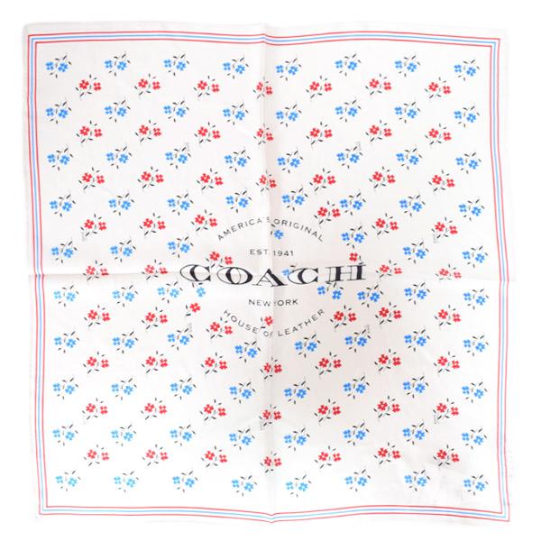 COACH コーチ スカーフ シルク100% ボードウォーク フラワー 花 COACH コーチ スカーフ シルク100% ボードウォーク フラワー 花