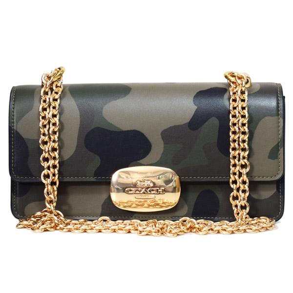 COACH コーチ バッグ カモフラ 迷彩柄 エライザ スモール チェーン