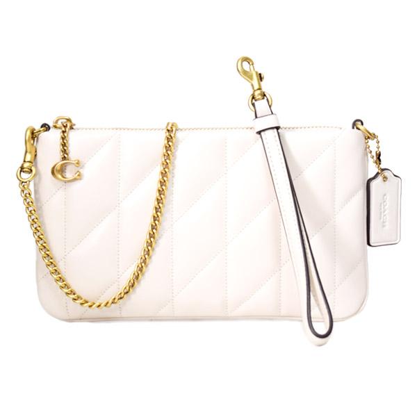 COACH（コーチ） バッグ レザー キルティング チェーン ピロー リスト