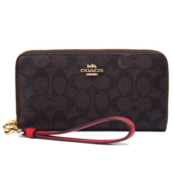 COACH コーチ 長財布 コーティングキャンバス レザー