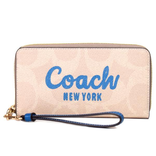 COACH（コーチ） 長財布 コーティングキャンバス スムースレザー